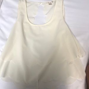 Off-white chiffon top (Small)